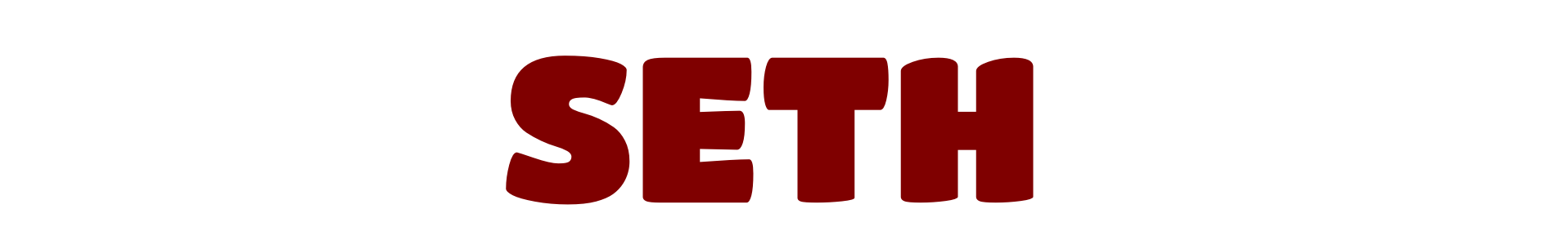 Stylized text reading Seth