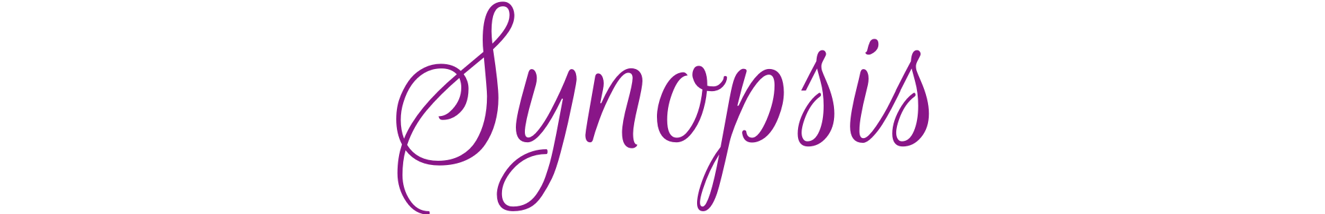 Characters Header Stylized text reading Synopsis