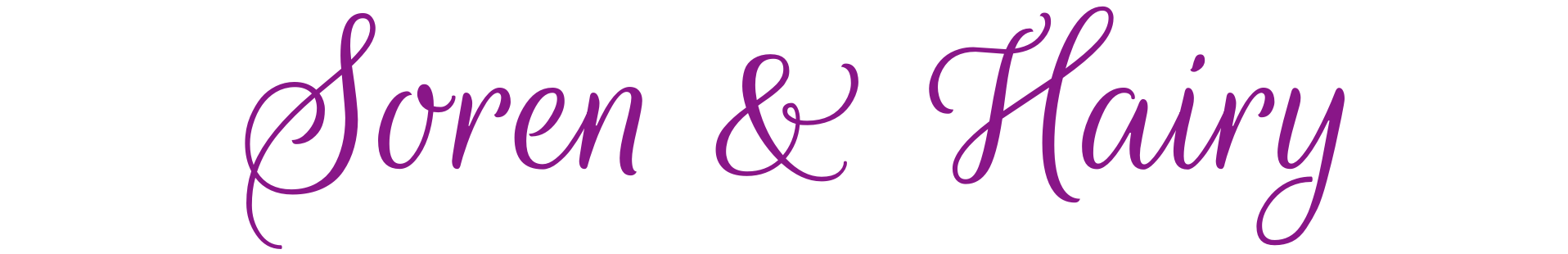 Stylized text reading Soren & Hairy