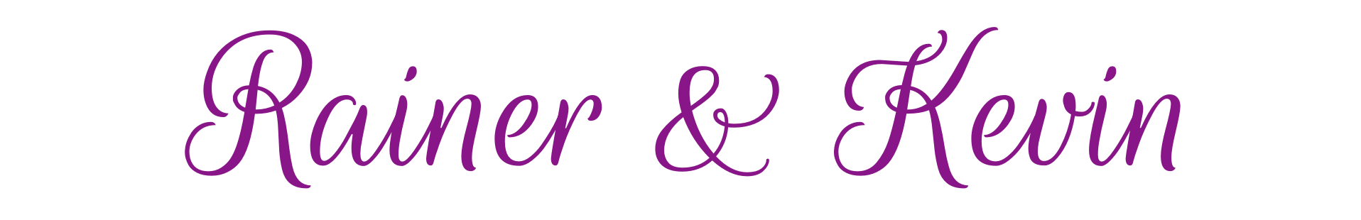 Characters Header Stylized text reading Rainer & Kevin