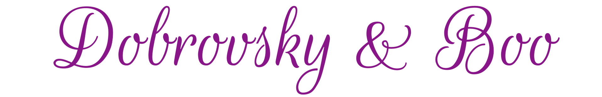 Characters Header Stylized text reading Dobrovsky & Boo
