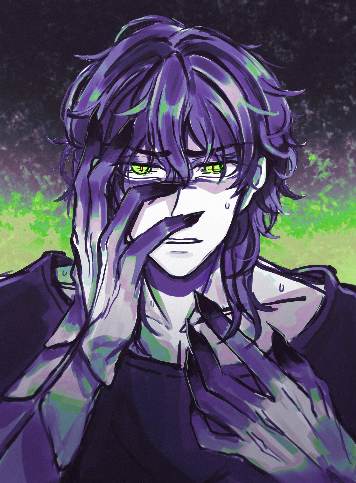 Rainer A man with cursed monster hands stares sadly at the camera